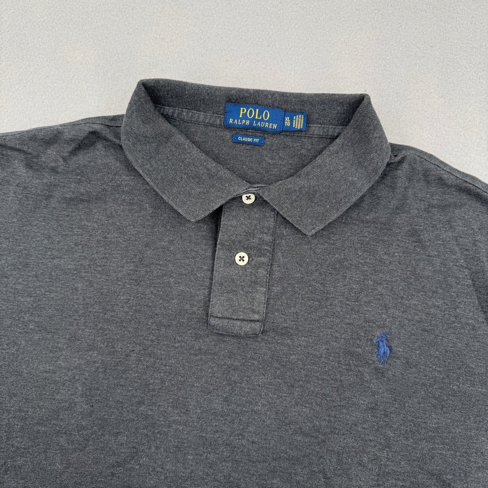 Polo Ralph Lauren Short‎ Sleeve Soft Cotton Polo Men's XL Charcoal Gray Casual
